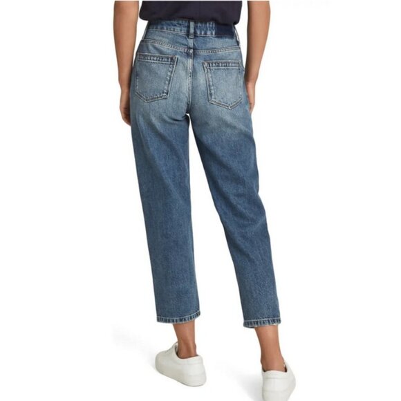 💕REISS💕 Elle High Waist Crop Jeans ~ Mid Blue 30 NWT - Picture 5 of 16